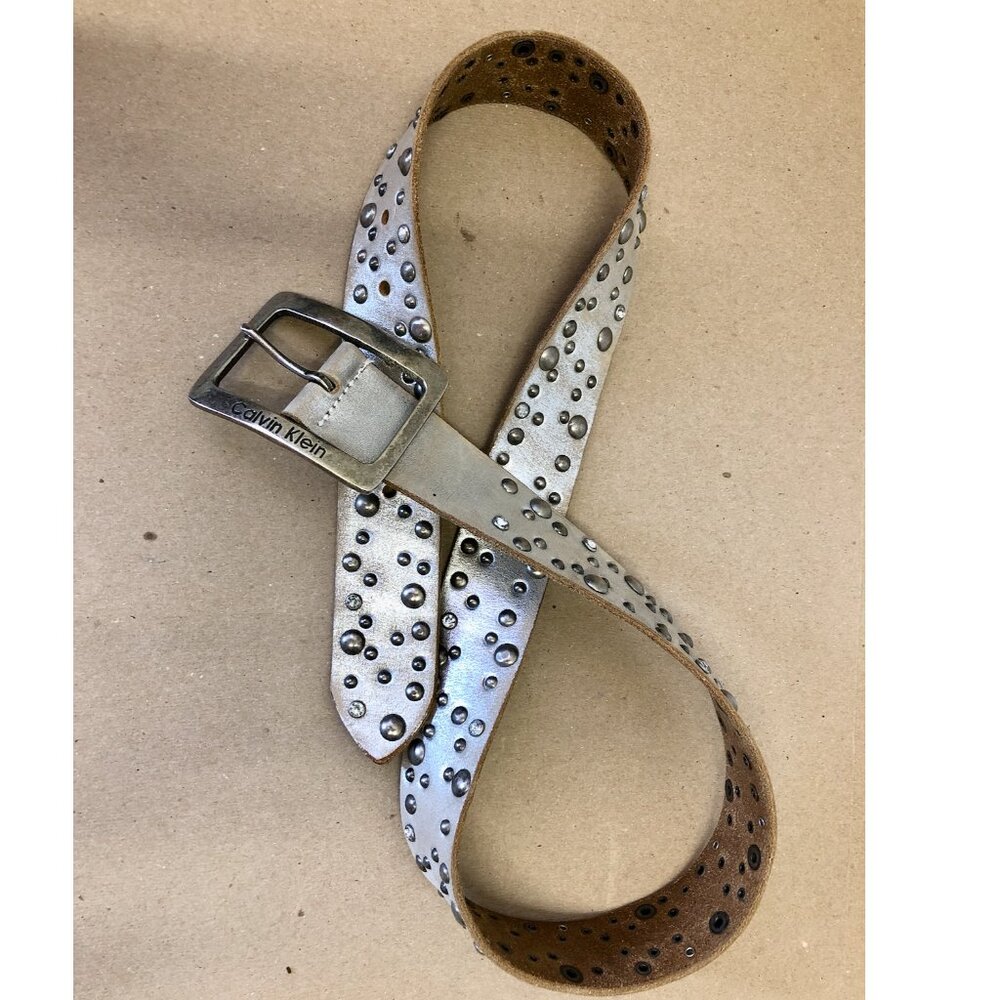 Calvin Klein Studded Leather Belt